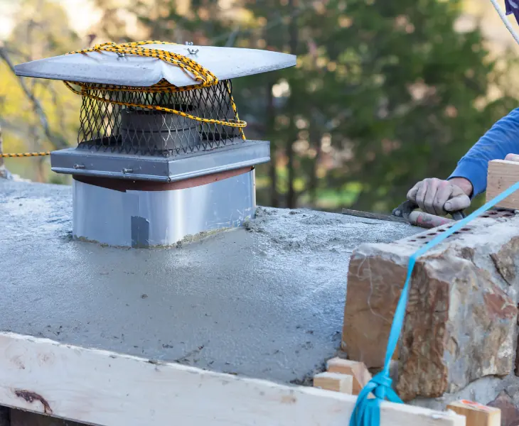chimney crowns and rainwater diversion