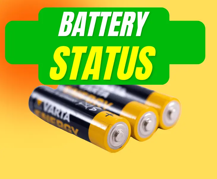 the battery status