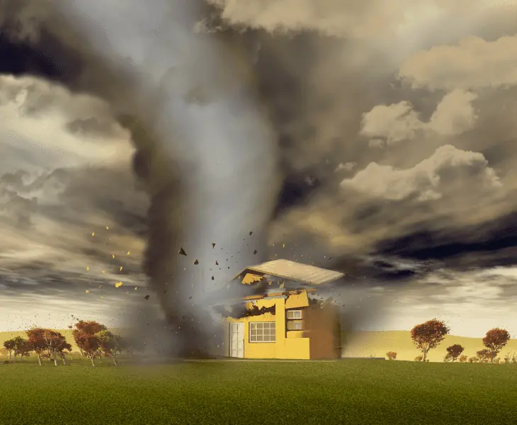 speed of winds in a tornado