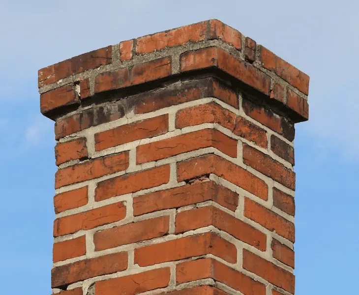 conventional chimney made of masonry