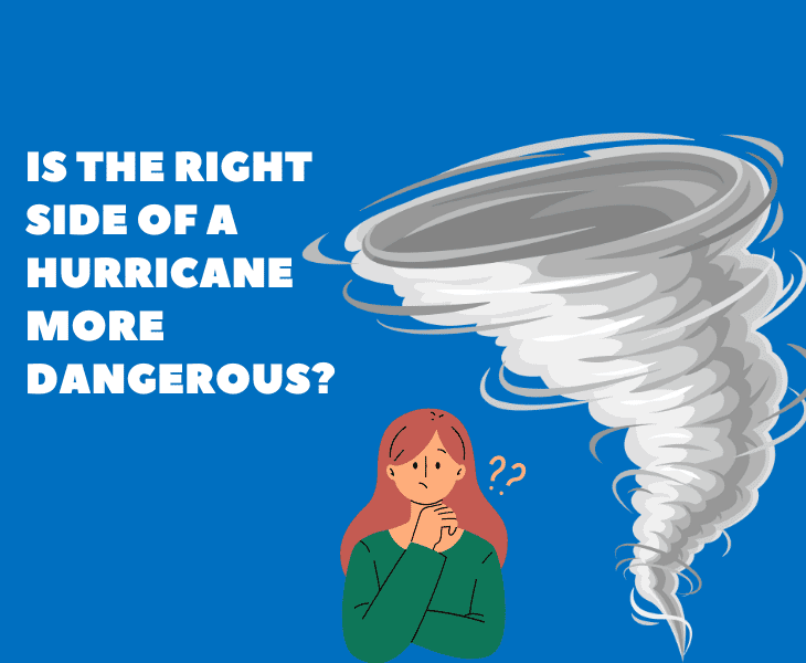 increased danger on hurricane's right side