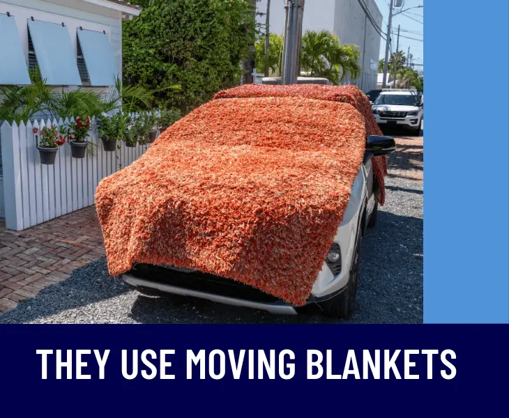 they use moving blankets