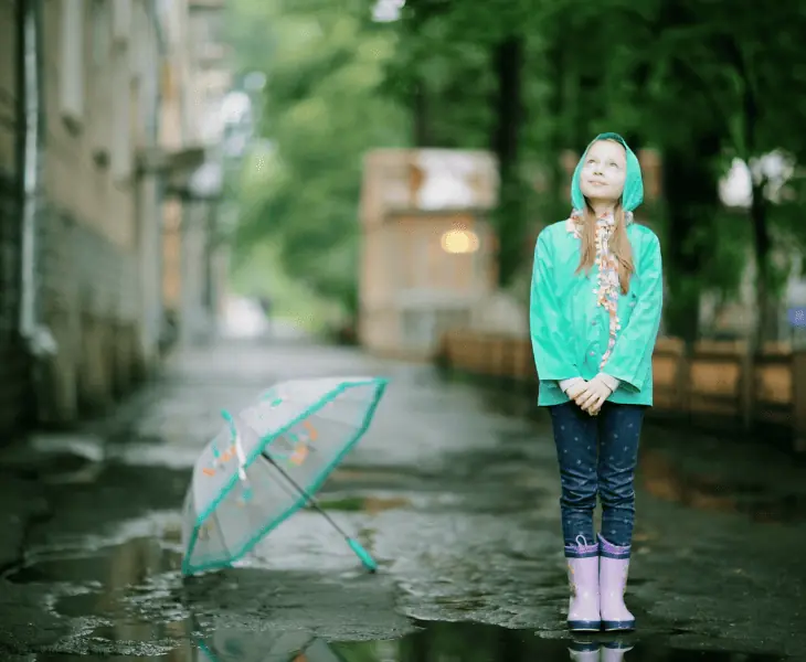 staying dry while walking in the rain
