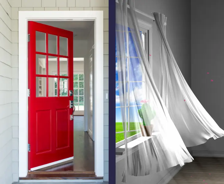 open windows and doors