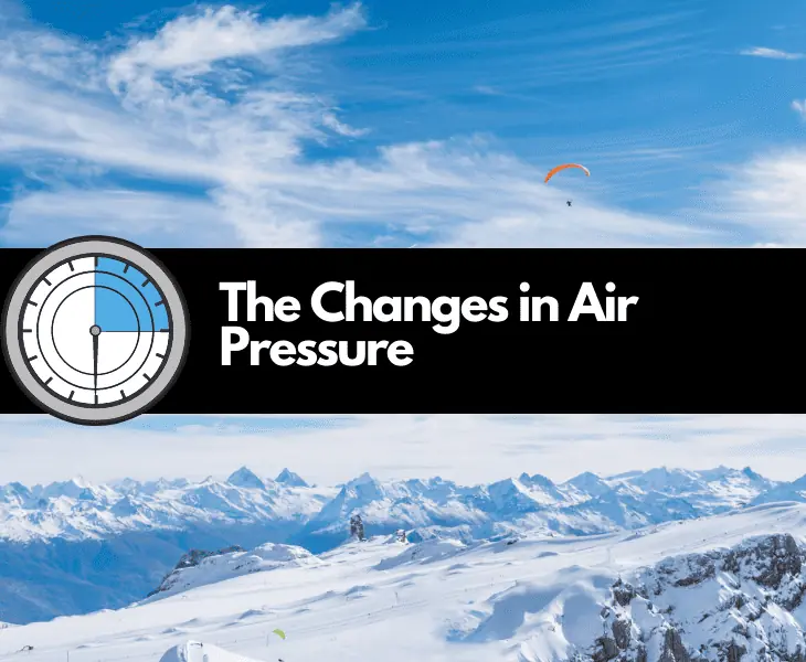 the changes in air pressure