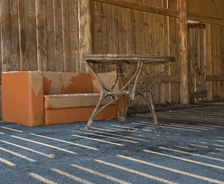 you find warping furniture in the basement