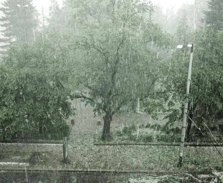 angle of hailstones