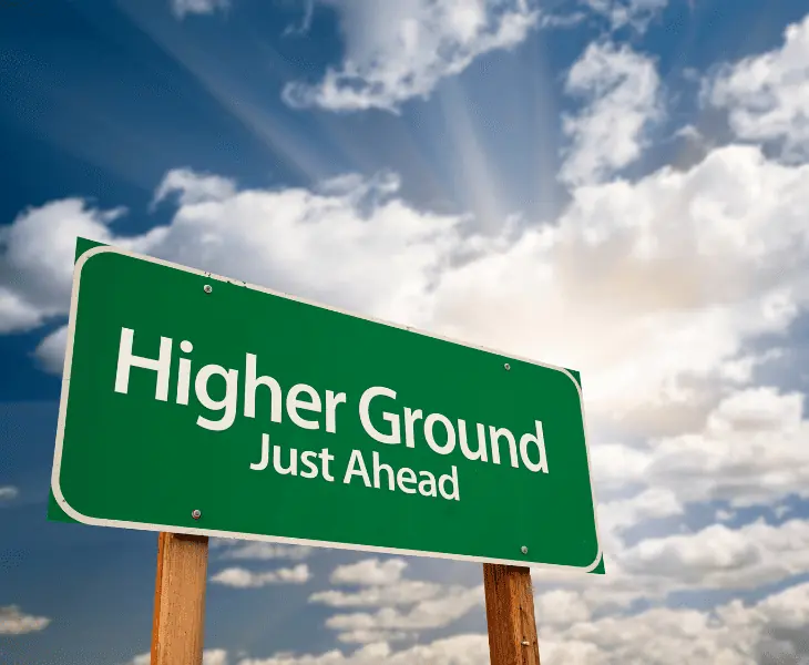 move to a higher ground