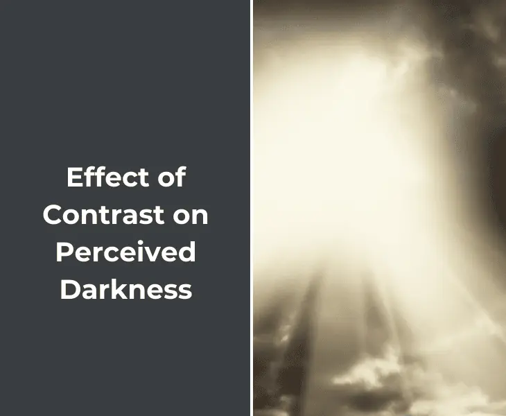 effect of contrast on perceived darkness