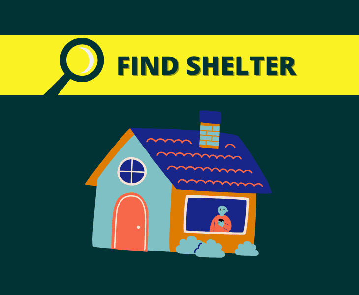 find shelter