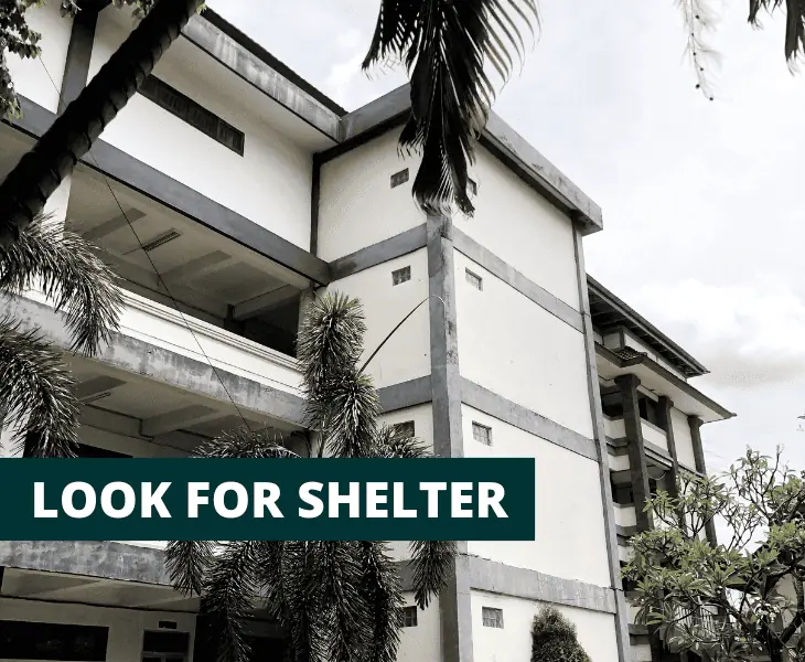 look for shelter