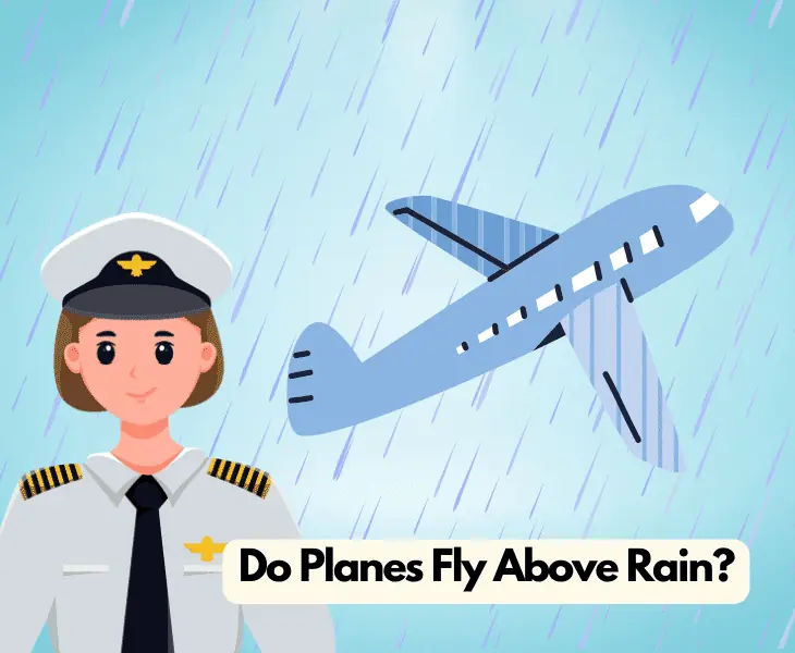 do planes fly above rain