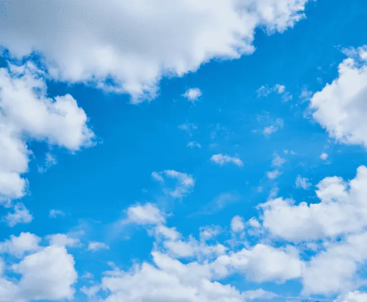 cloud dispersion in the absence of rain