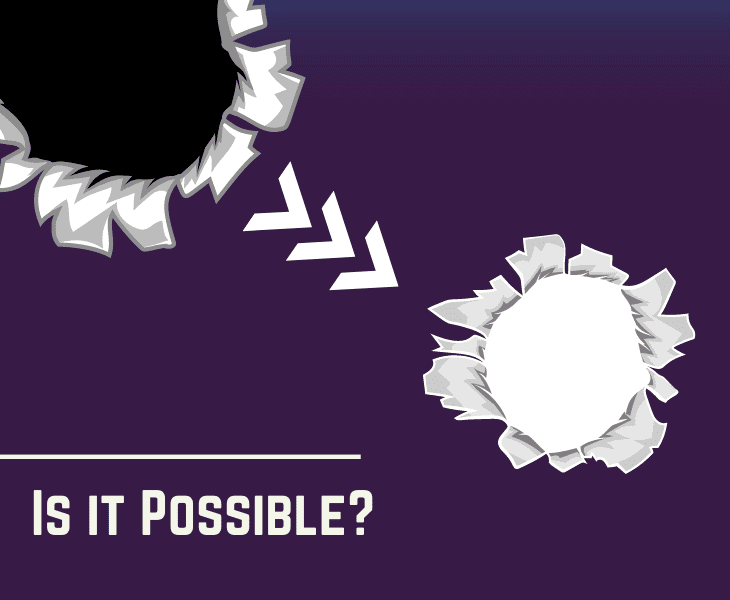 black hole consuming white hole possibilities