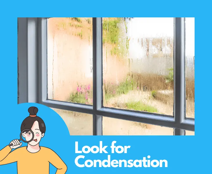 look for condensation