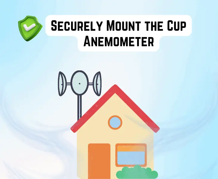 securely mount the cup anemometer