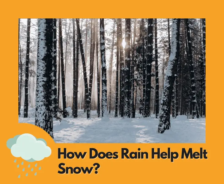 how does rain melt snow