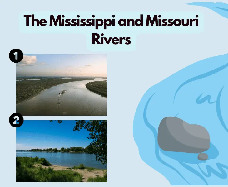 the mississippi and missouri rivers