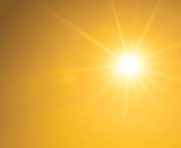 exposure to direct sunlight