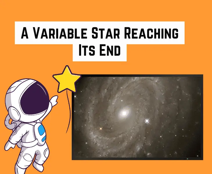 a variable star reaching its end