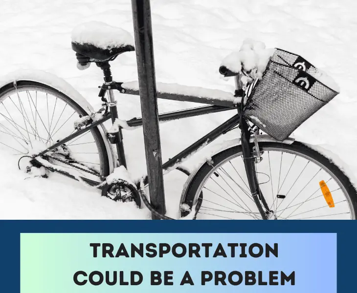 transportation difficulties in cold places