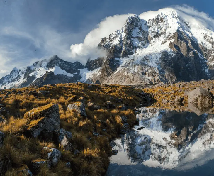 snow in machu picchu