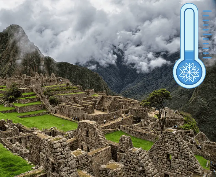 machu picchu lowest temperature