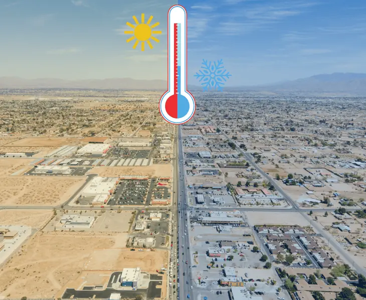the average temperature in victorville