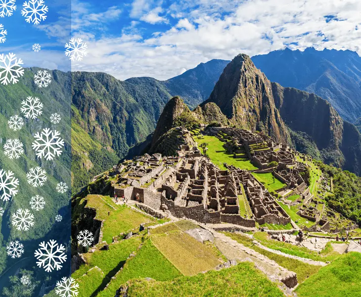 why snow is rare in machu picchu
