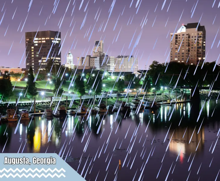 rainfall in augusta georgia