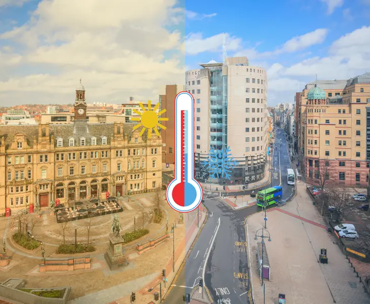 leeds average temperature