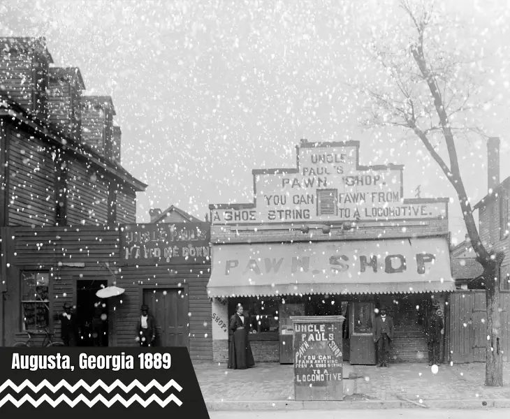 snowfall history in augusta georgia