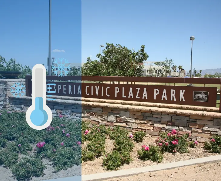 hesperia how cold temperature
