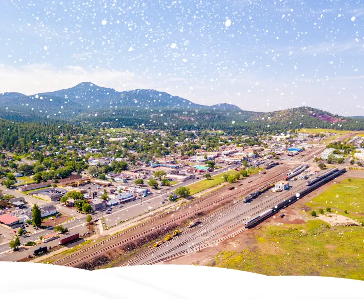 amount of snow in williams