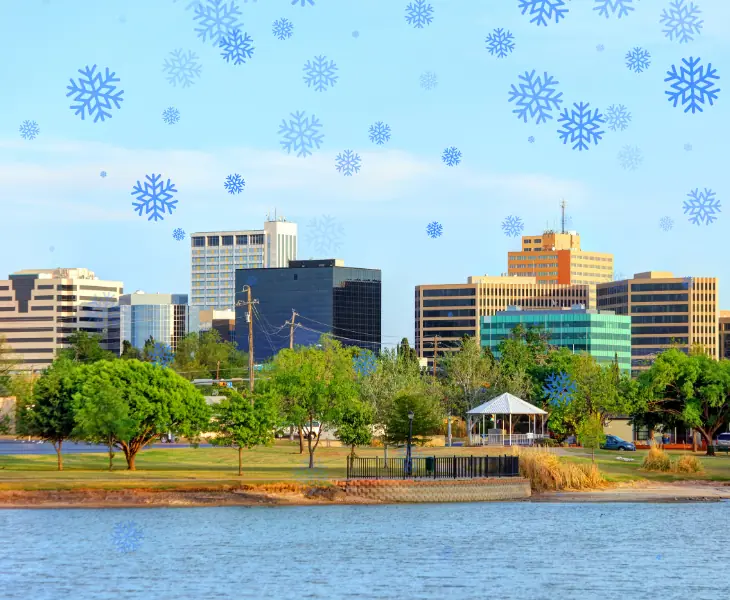 midland texas snow how often