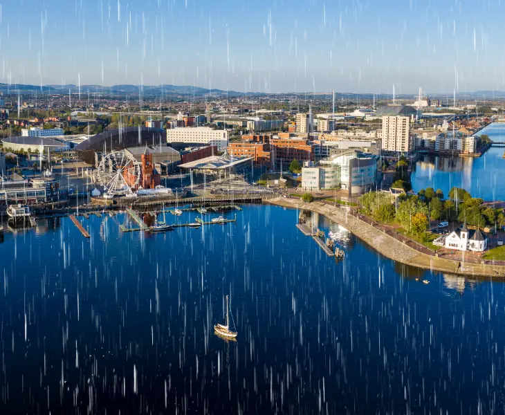 cardiff rainfall