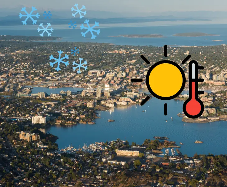 victoria bc less snowfall