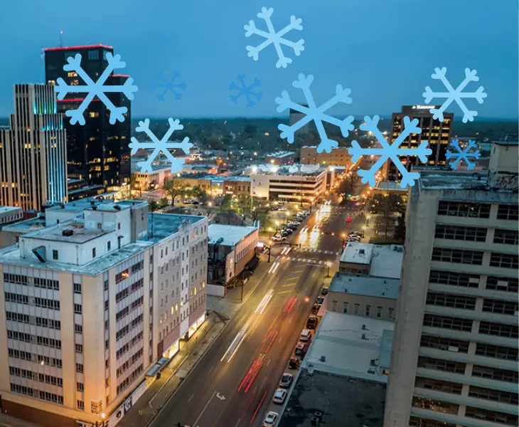 tyler texas rare snowfall