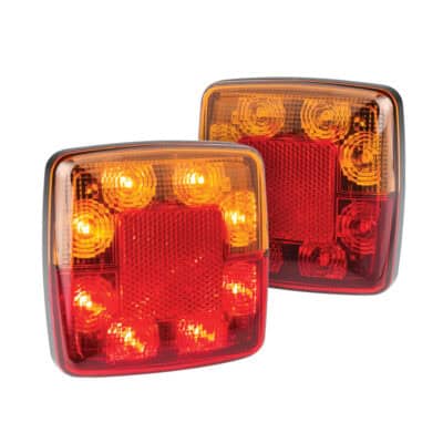 Kompakt kombinasjonslampe 100×100 | 12V (2-pakning)