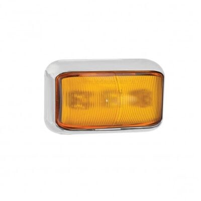 Sidemarkør 3LED gul krom