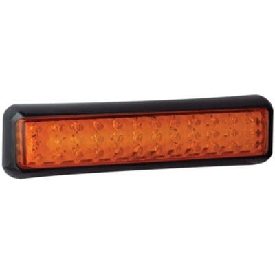 LED-Blinkleuchte 200mm Bernstein | Schwarz