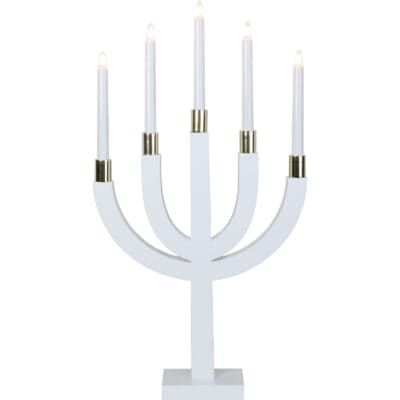 Adventtikynttilänjalka Elias - Valkoinen - 67cm