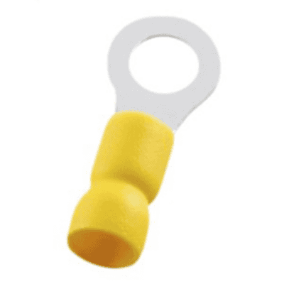Ringkabelsko Gul 4,3mm 6mm2 - 10 stk.