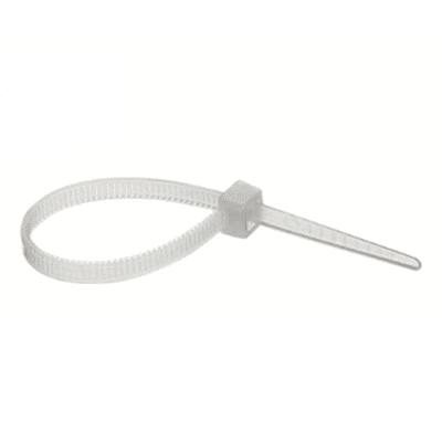 Nippusiteet 200 x 2,5 mm valkoiset - 100 kpl