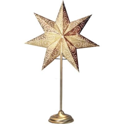 Estrella en pie, oro antiguo, 55 cm.
