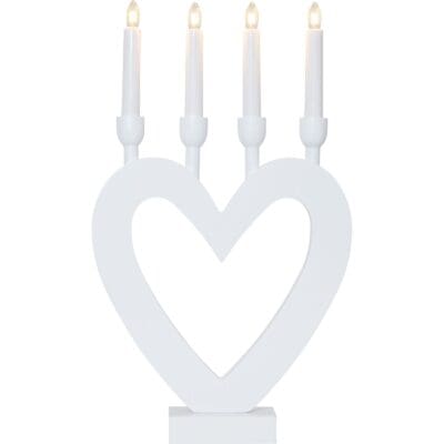 Adventtikynttilänjalka Dala - Valkoinen - 45cm