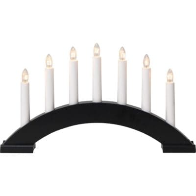 Adventtikynttilänjalka Bea - Musta - 22cm