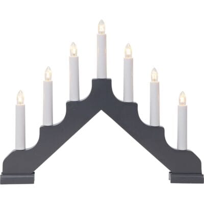 Adventtikynttilänjalka Ada - Harmaa - 30cm