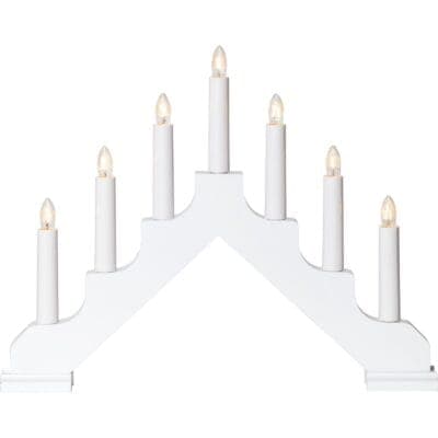 Adventtikynttilänjalka Ada - Valkoinen - 30cm