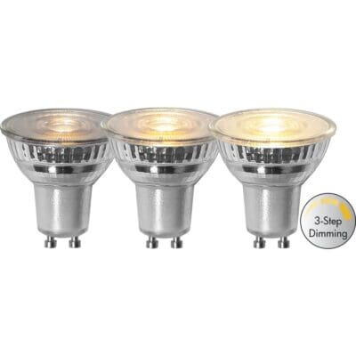 LED-lamppu GU10 MR16 kohdevalo lasi 3-vaiheinen